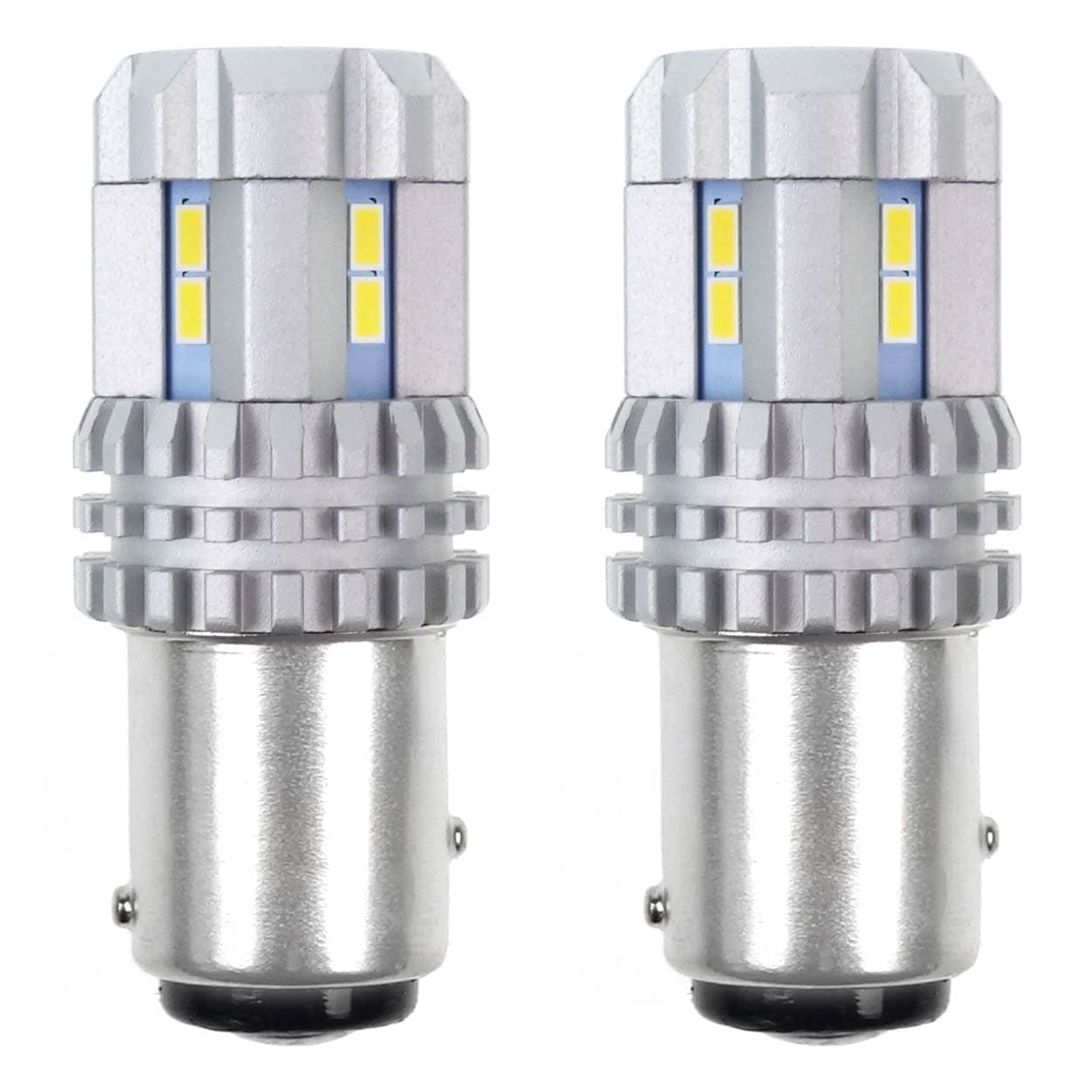 LED žarnici AMiO CANBUS BAY15D P21/5W 22SMD 3020, bela, 12-24V