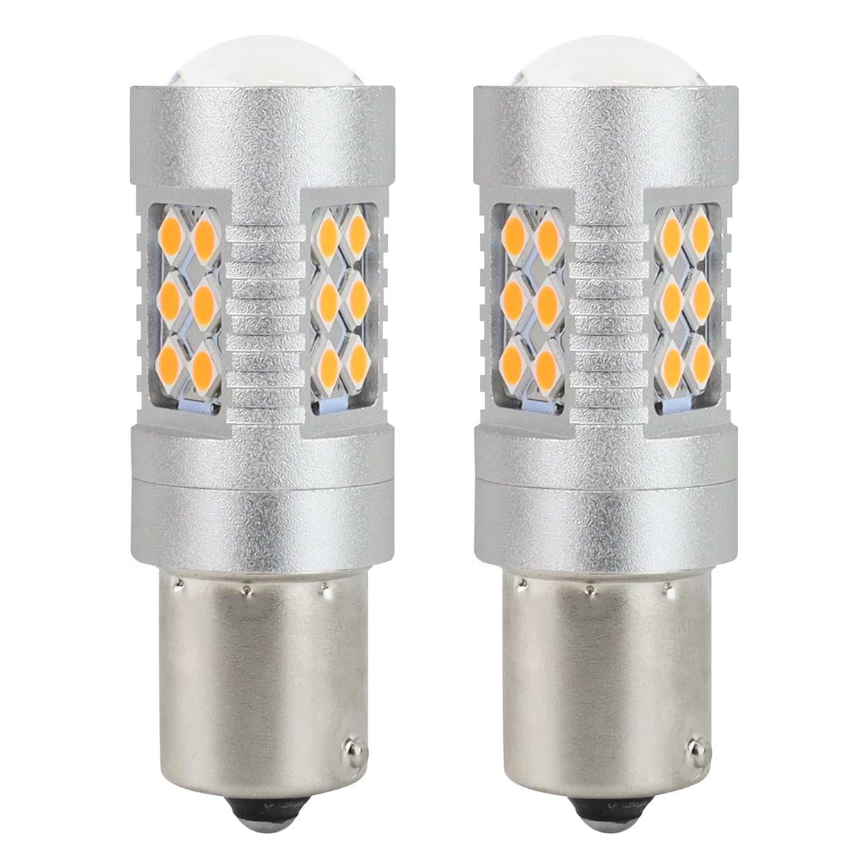 AMiO LED žarnici CANBUS PY21W, oranžna Amber, 12V/24V