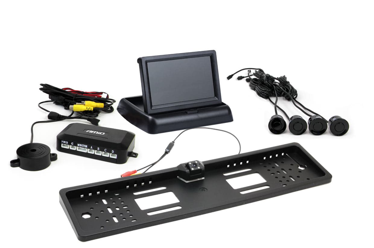 AMiO Komplet parkirnih senzorjev s TFT zaslonom 4,3" in HD LED kamero