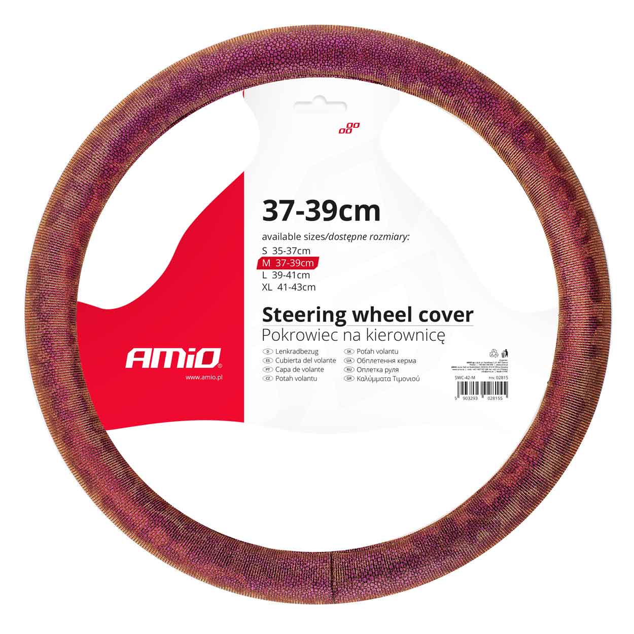 AMiO Prevleka za volan, vel. M (37-39 cm) - vzorčasta