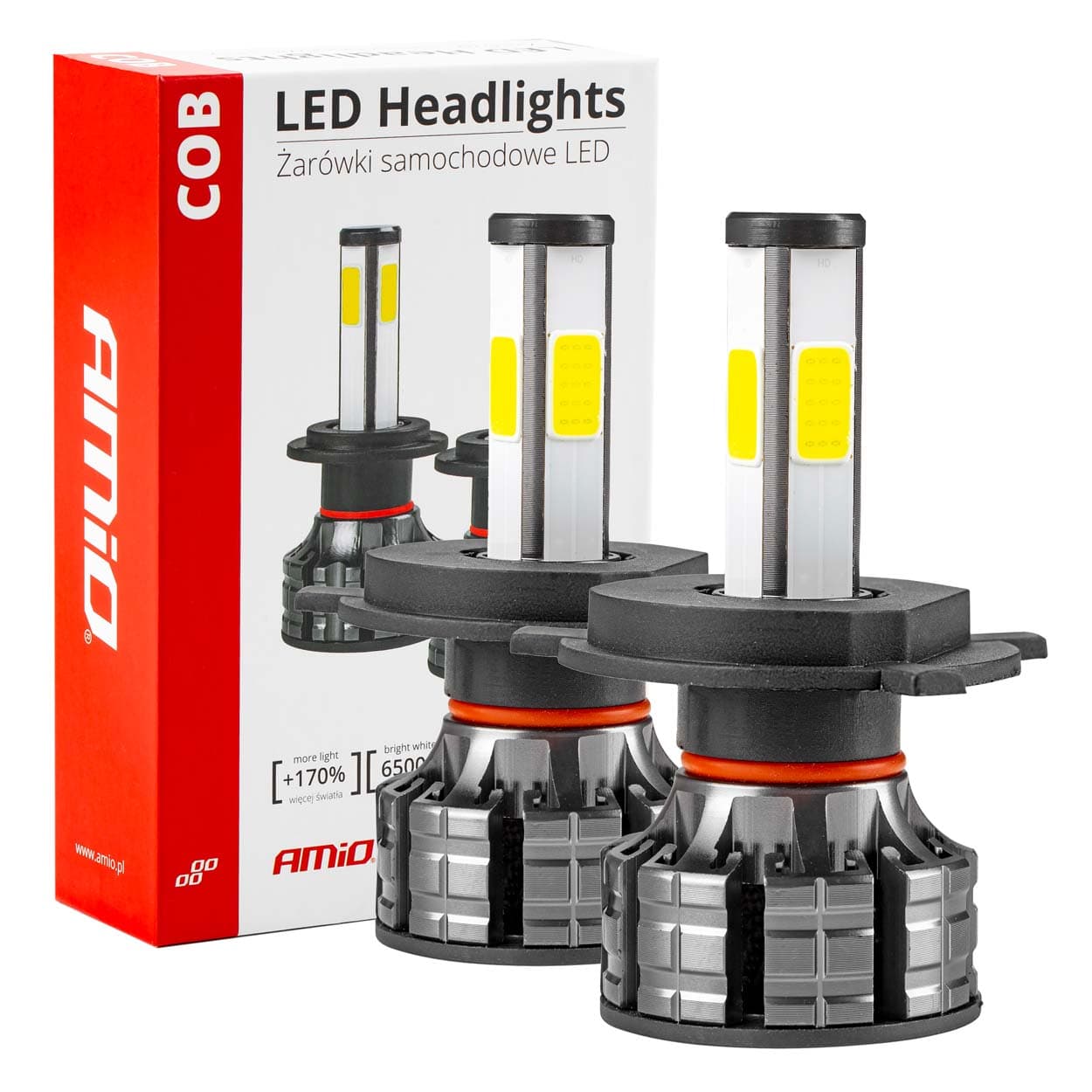 AMiO LED žarnice za avto COB H4 6500K