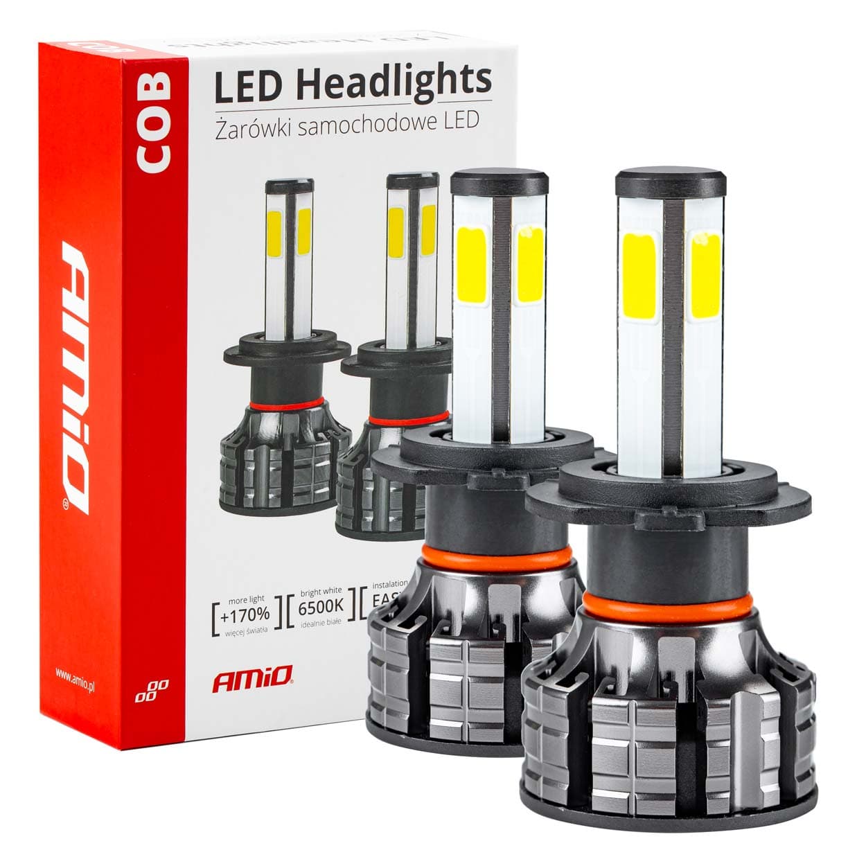 AMiO LED žarnice za avto COB H7 6500K