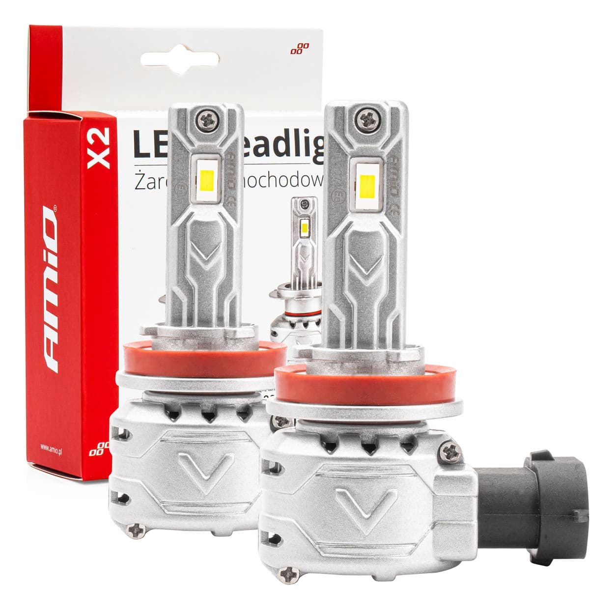 AMiO LED žarnici H8/H9/H11/H16 X2 6500K CANBUS