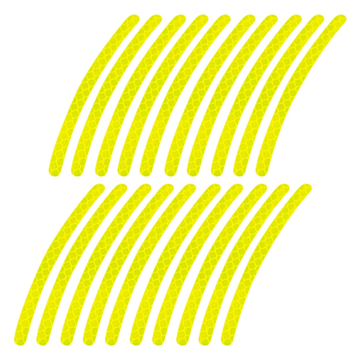 Odsevne nalepke za platišča (8mm), rumene, komplet 20 kos.