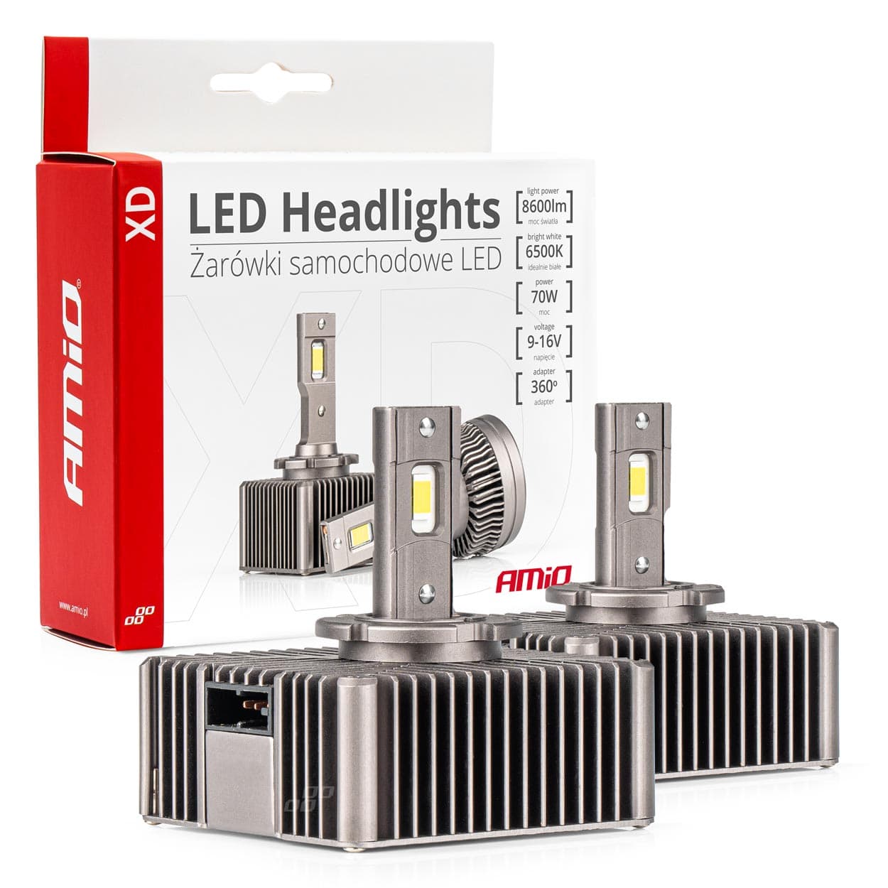 AMiO LED žarnici D5S Serija XD 6500K CANBUS