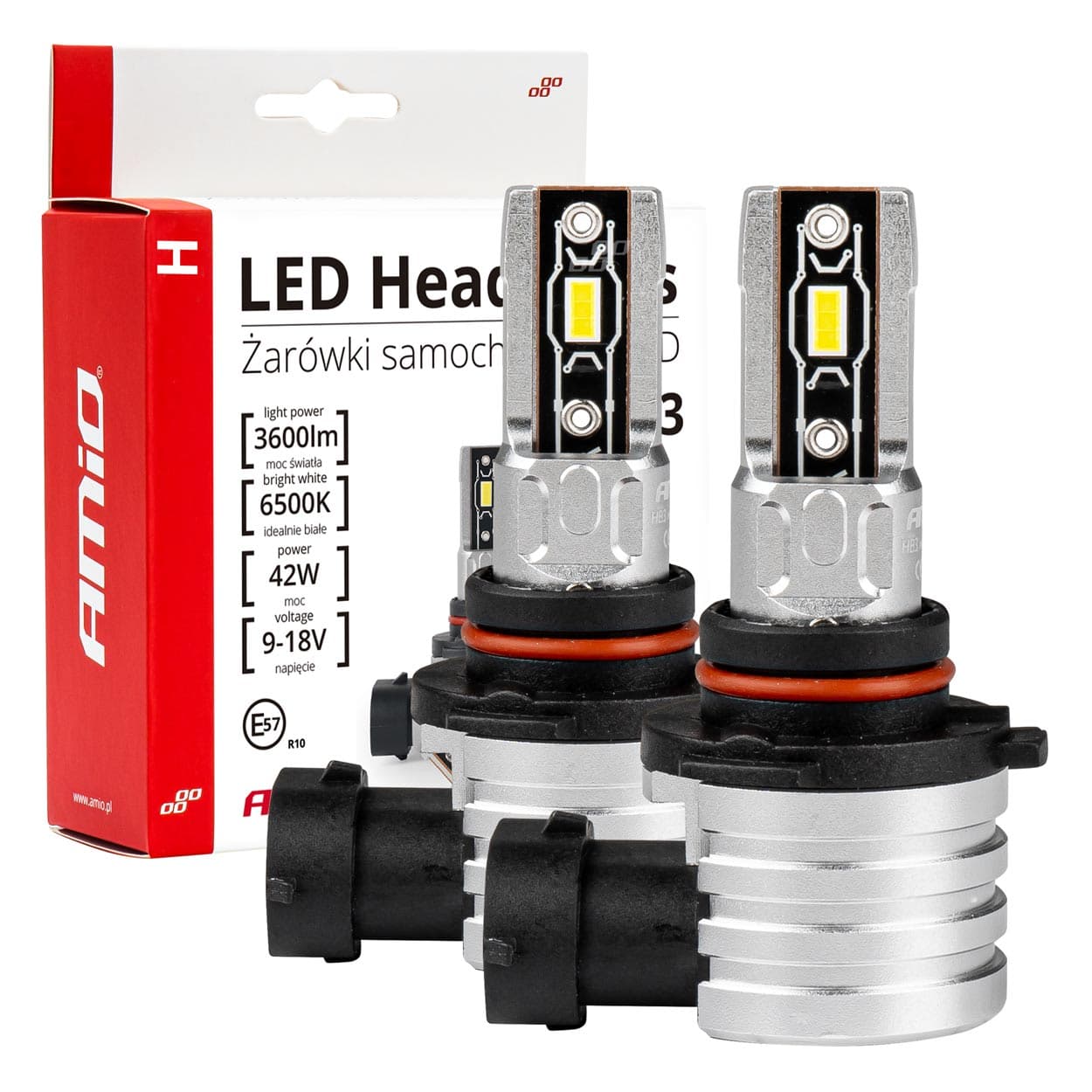 AMiO H-mini HB3/HIR1 9011/H10 LED Avtomobilske žarnice 6500K Canbus