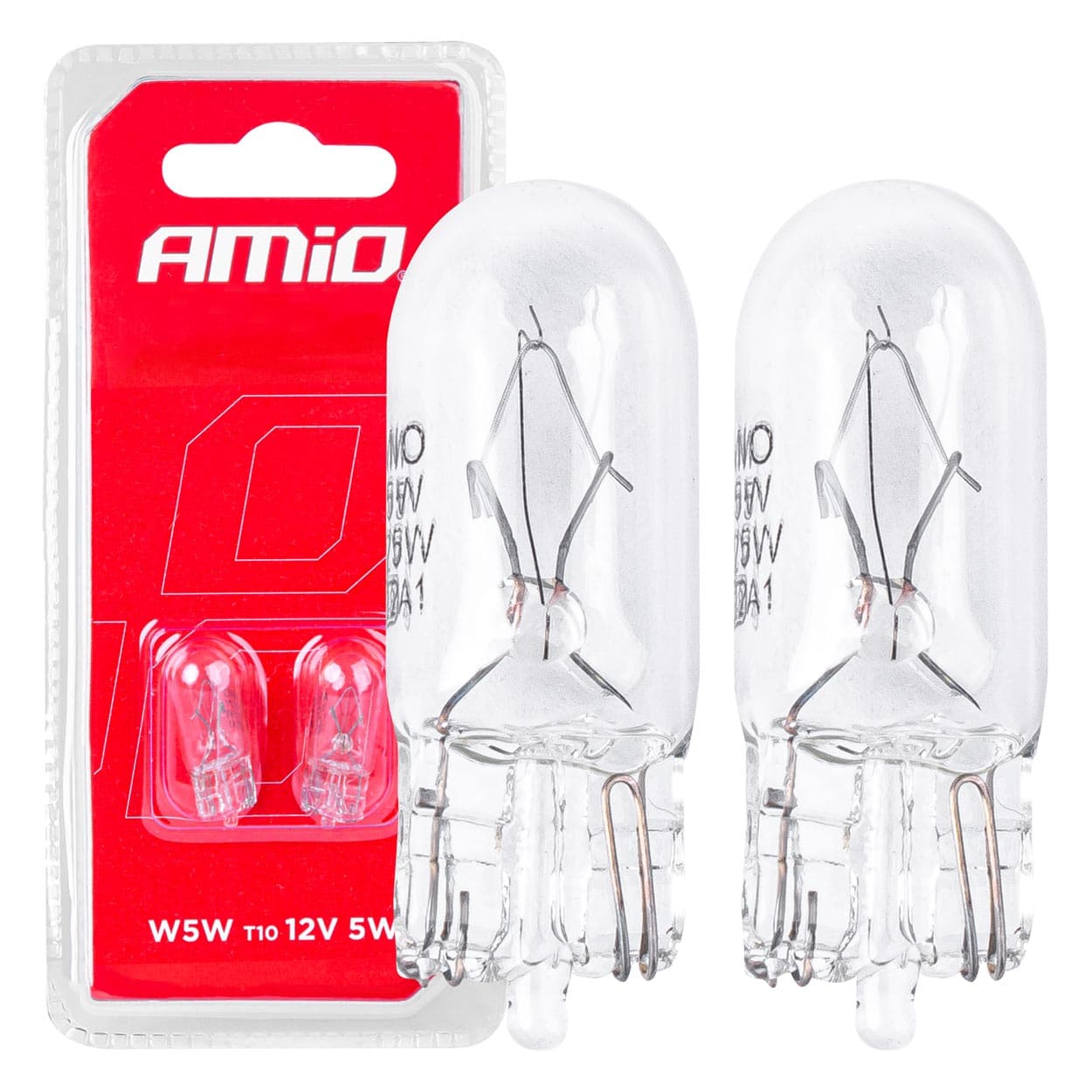 Halogenska žarnica AMiO T10 W5W 12V (2 kos.)