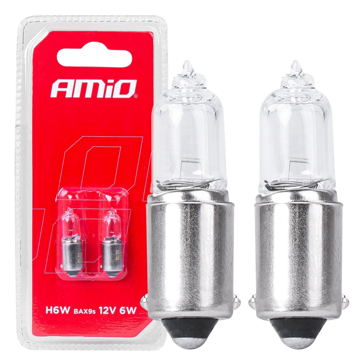 Halogenska žarnica AMiO H6W BAX9s 12V, 6W (2 kos.)