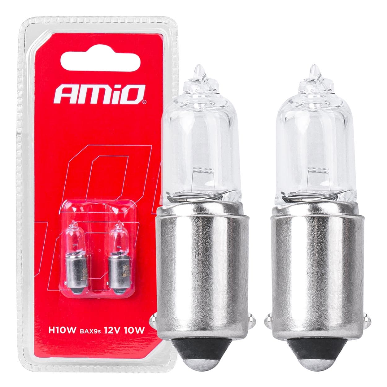 AMiO H10W 12V BA9S halogenske žarnice, 2 kosa