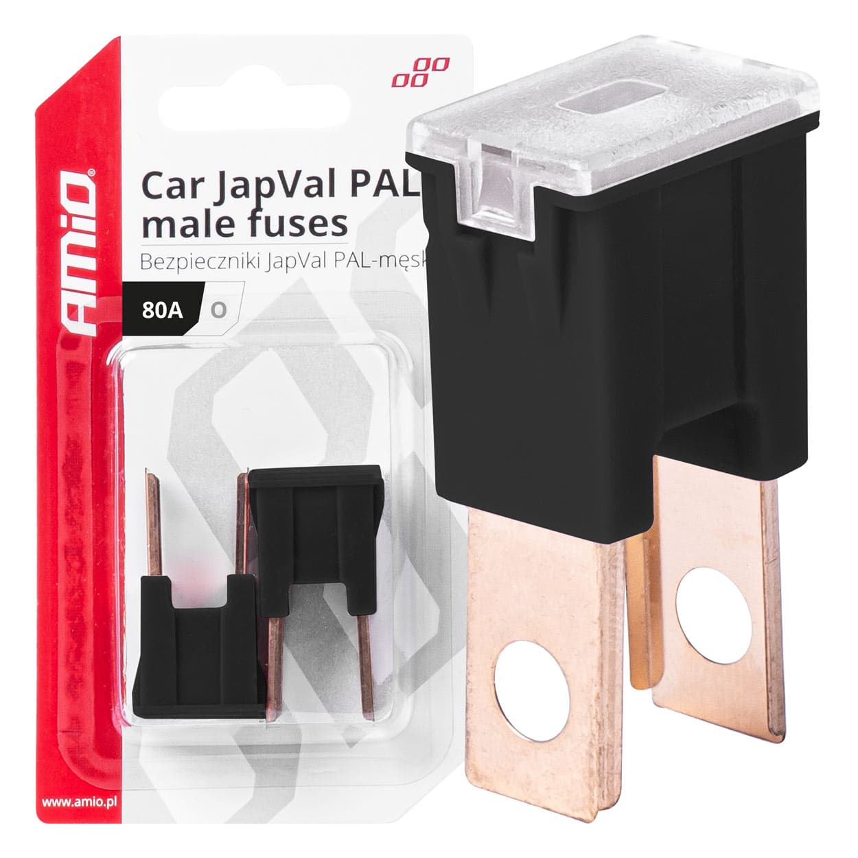 Avtomobilski varovalki AMiO JAPVAL PAL 80A (2 kom)