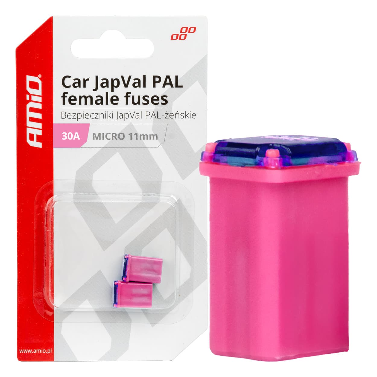 2x AMiO avtomobilska micro varovalka JAPVAL PAL ženska 30A