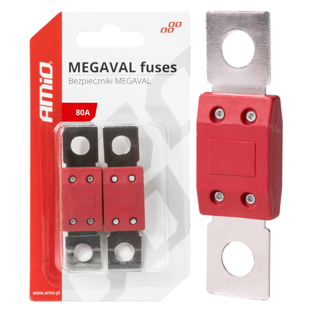 AMiO MEGAVAL MTA avtomobilski varovalki, 2 kosa, 80A