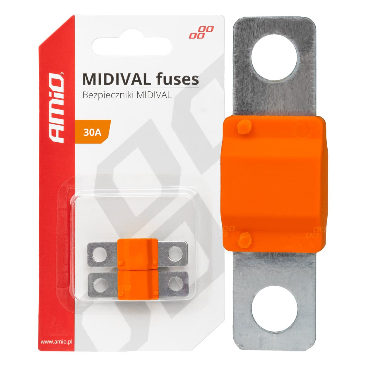 AMiO MIDIVAL MTA avtomobilski varovalki, 2 kosa, 30A