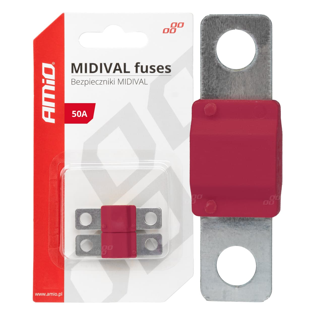 AMiO MIDIVAL MTA avtomobilski varovalki, 2 kosa, 50A