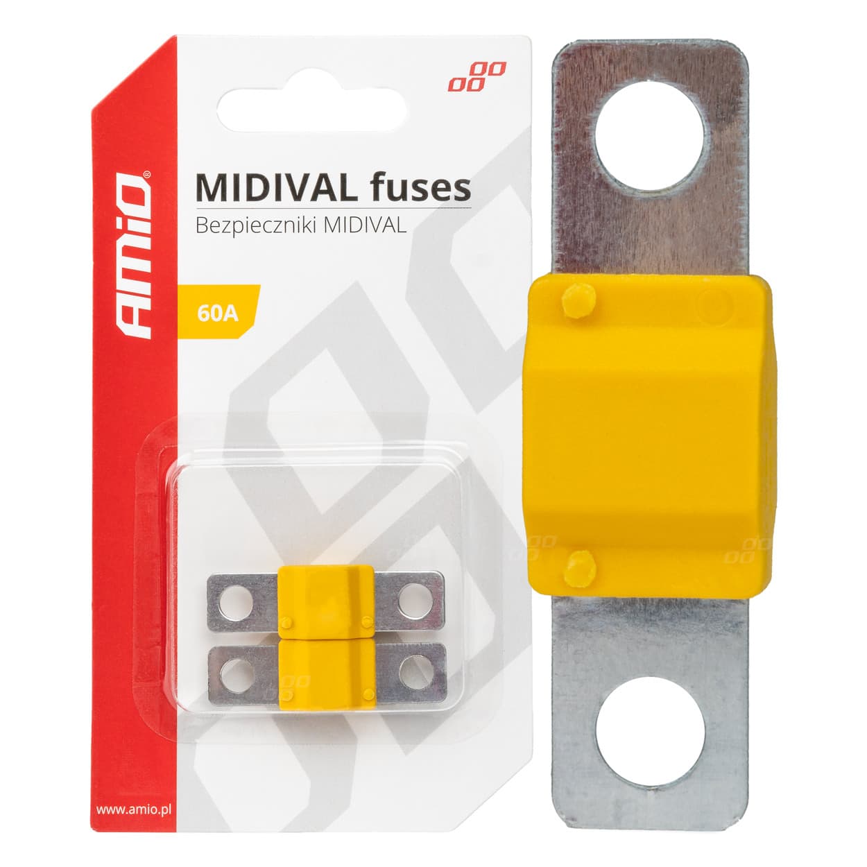 AMiO MIDIVAL MTA avtomobilski varovalki, 2 kosa, 60A