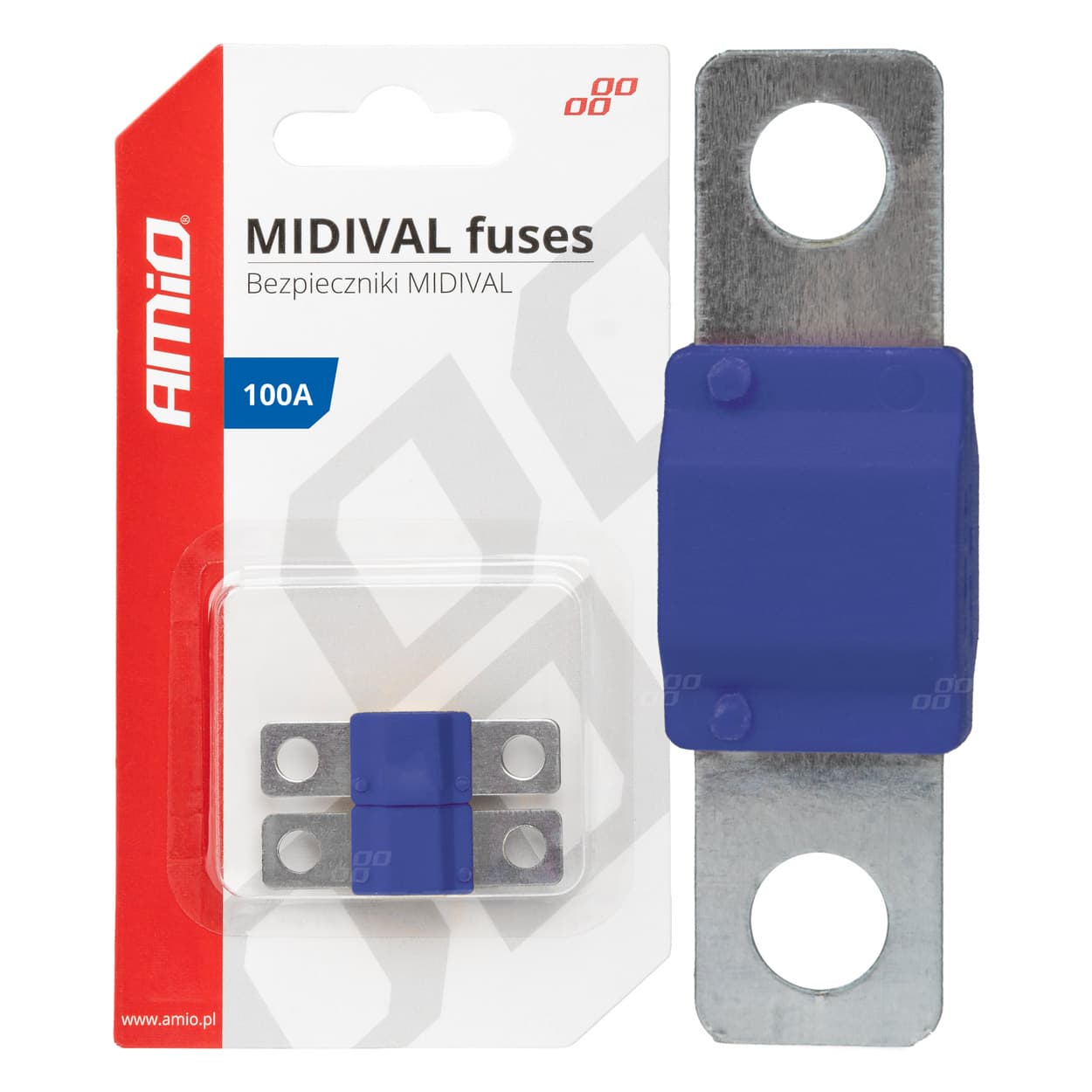 AMiO MIDIVAL MTA avtomobilski varovalki, 2 kosa, 100A