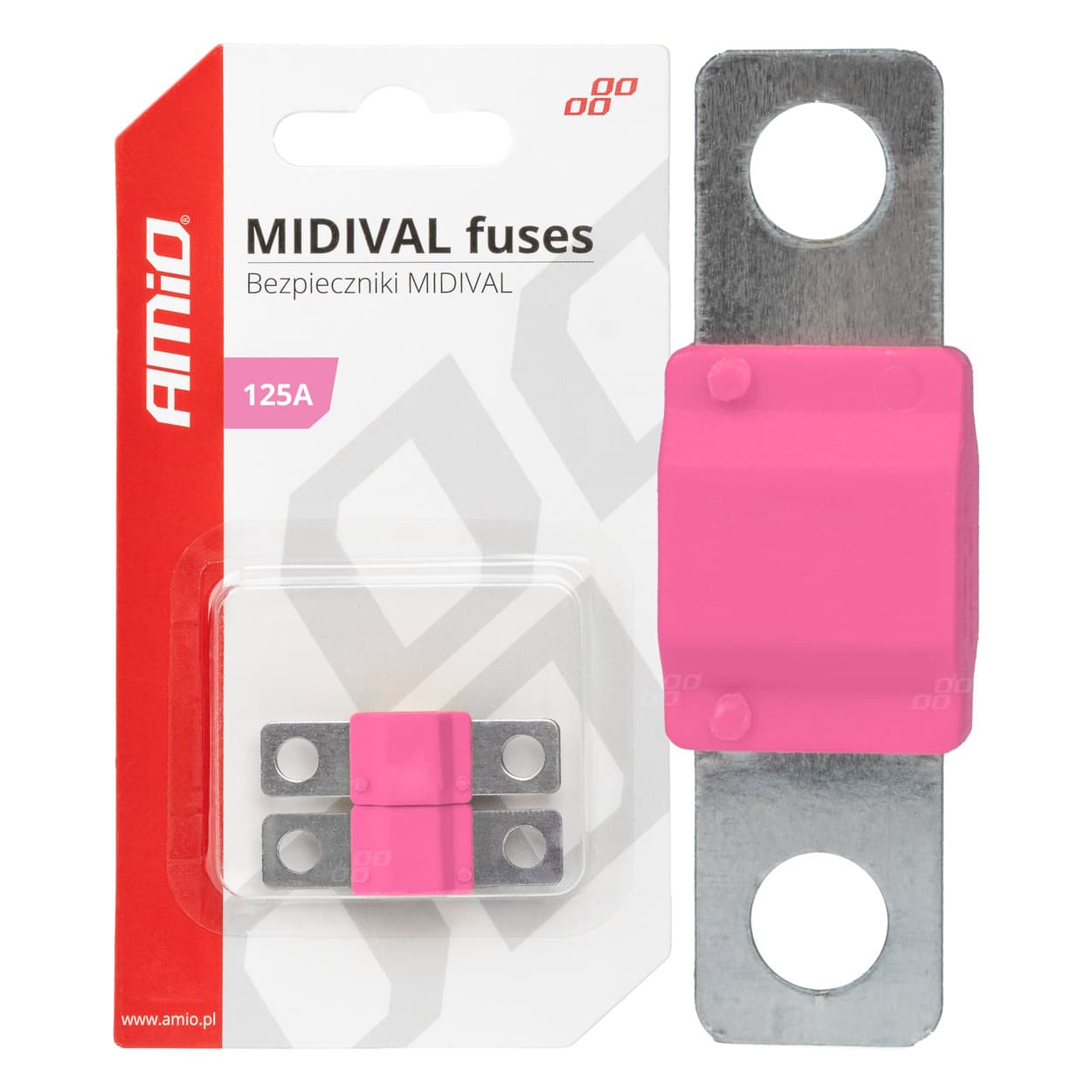 AMiO MIDIVAL MTA avtomobilski varovalki, 2 kosa, 125A