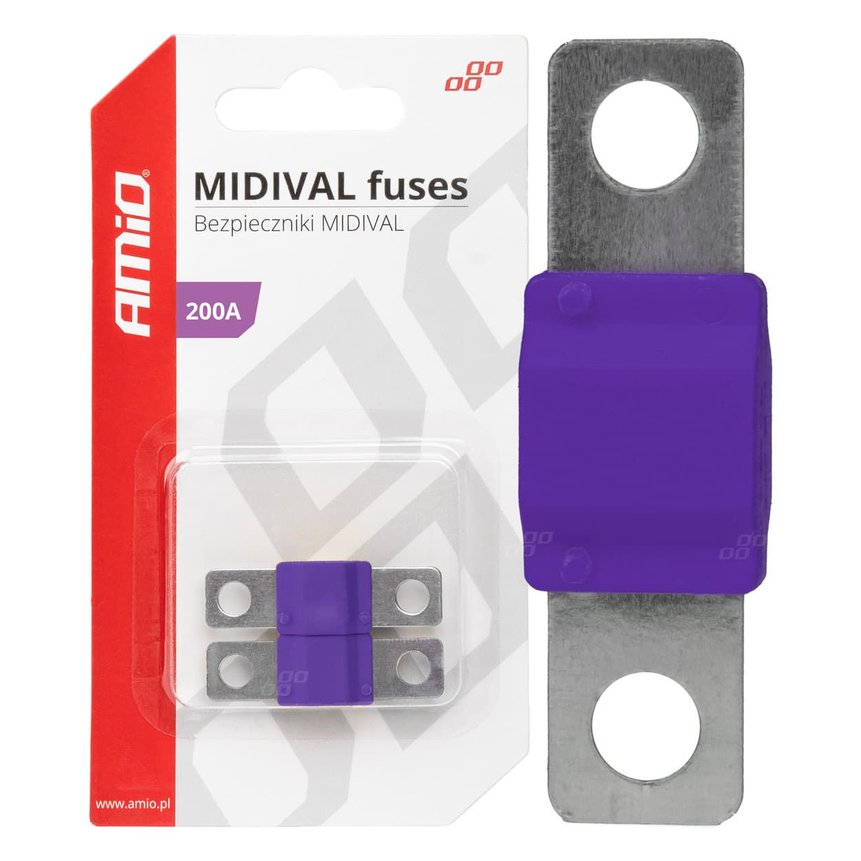 2x AMiO avtomobilska MIDIVAL MTA varovalka 200A