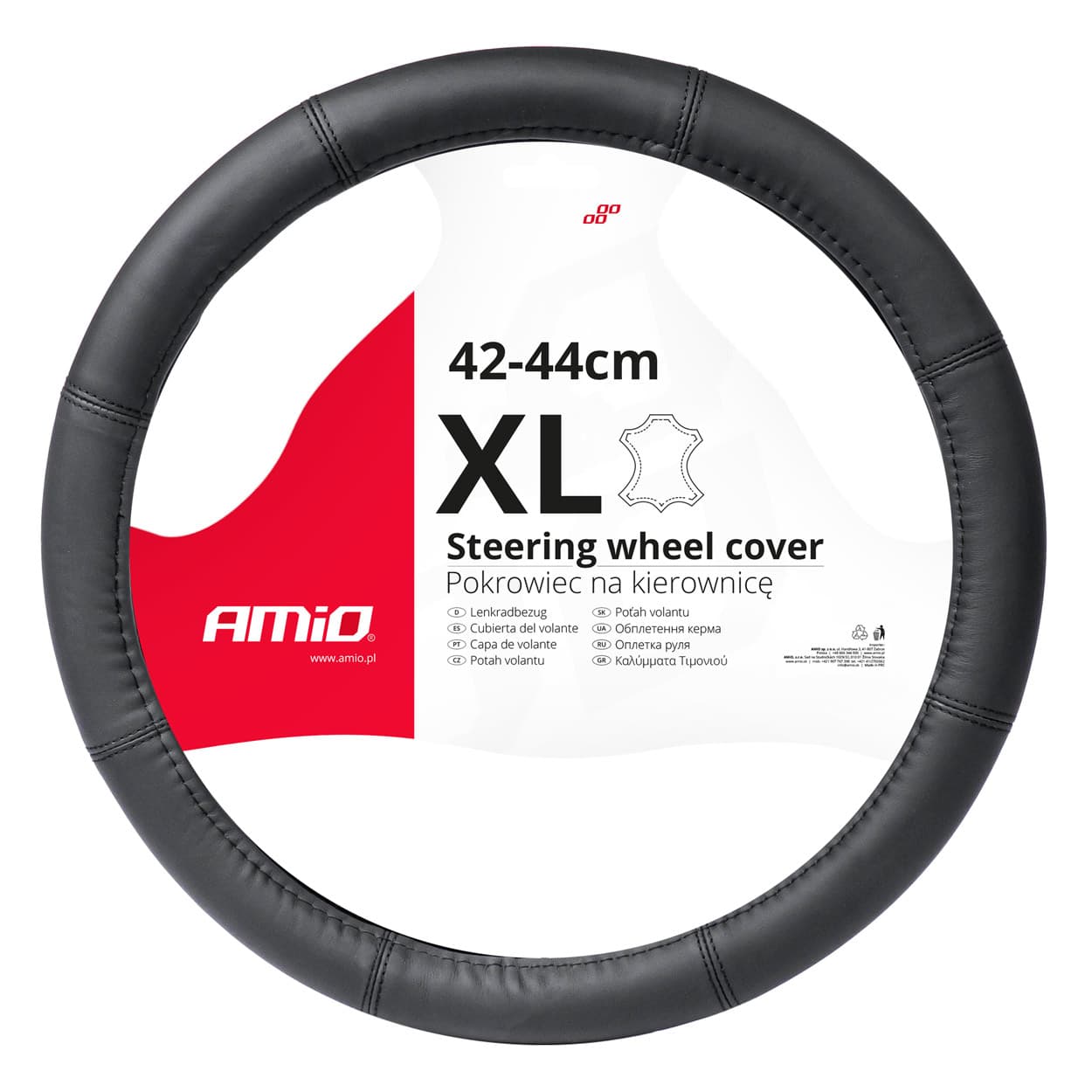 AMiO usnjen ovitek za volan XL 41-43 cm