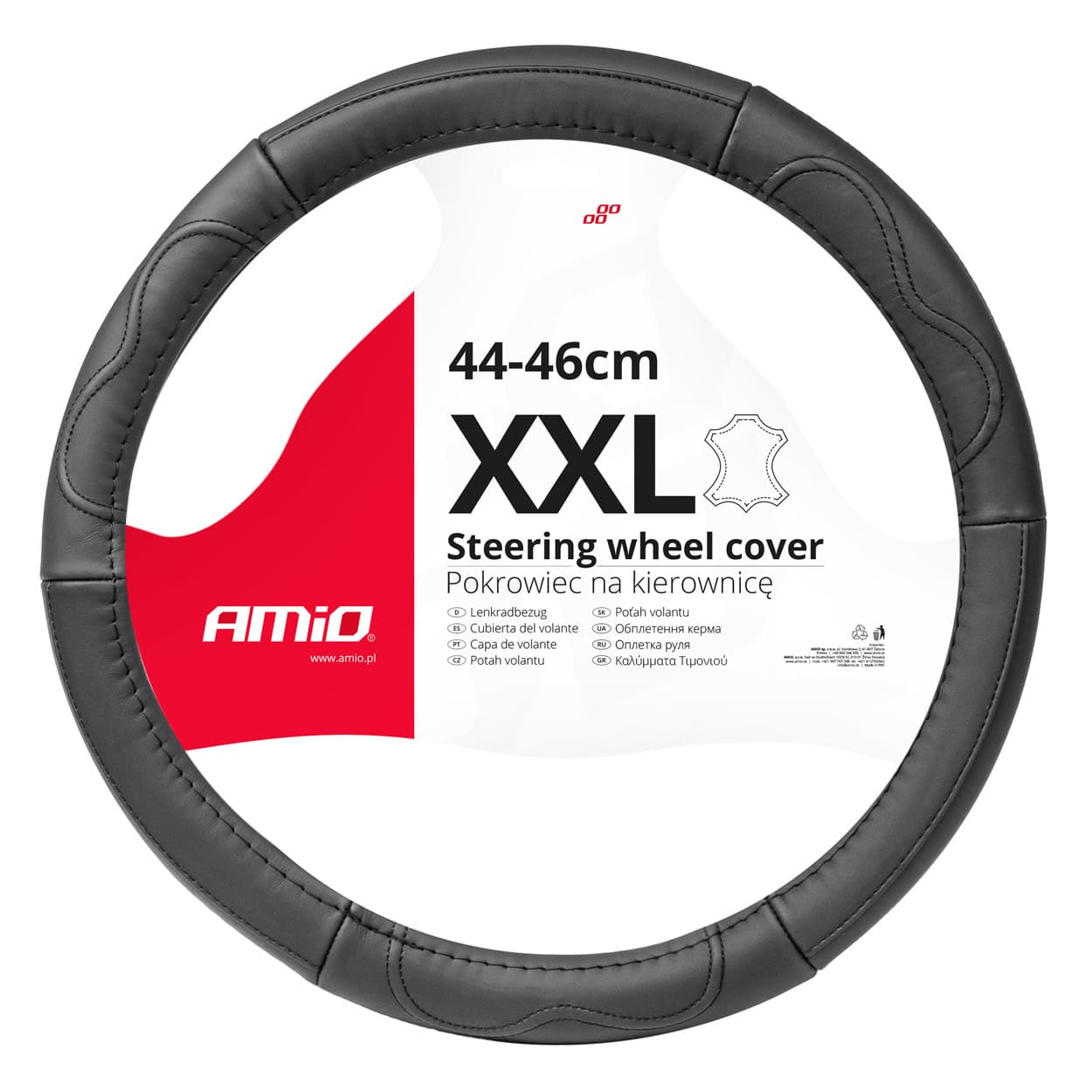 AMiO usnjena prevleka za volan XXL 44-46 cm