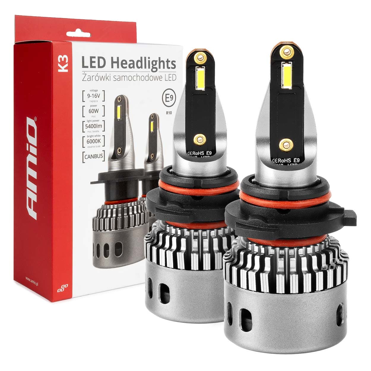 LED žarnica AMiO K3 HB4 (9006) Canbus, 12V, 6000K