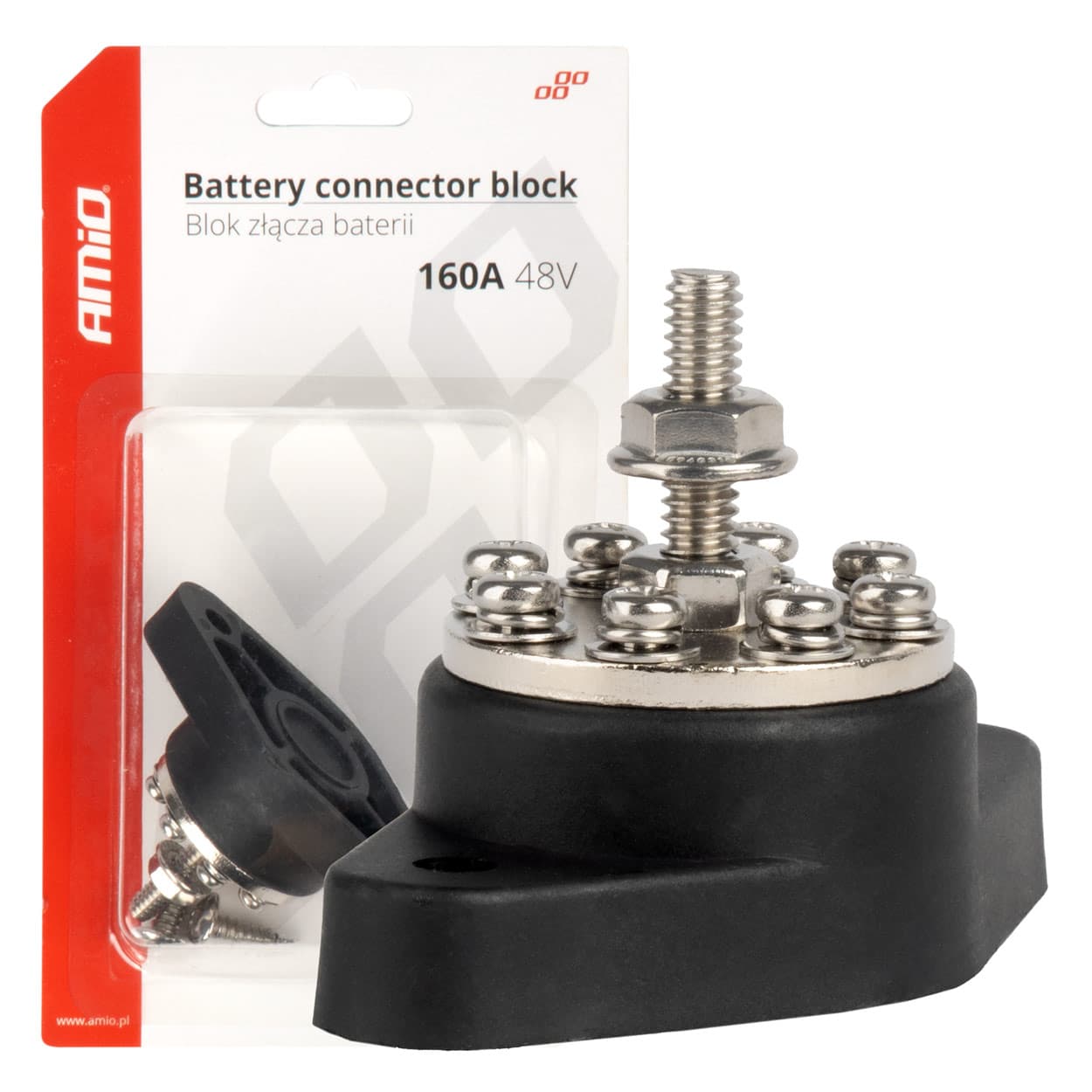 AMiO 8-kratni sabirni blok (+/-), M8, max 160A