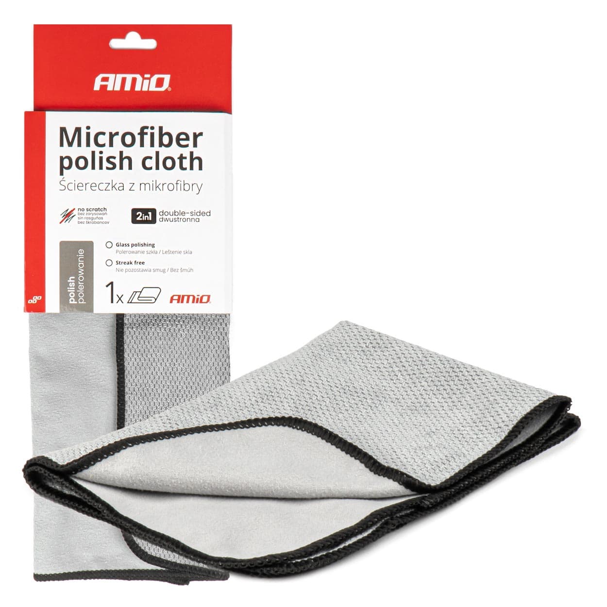 Mikrofiber krpa AMiO za poliranje avta, 30x40 cm