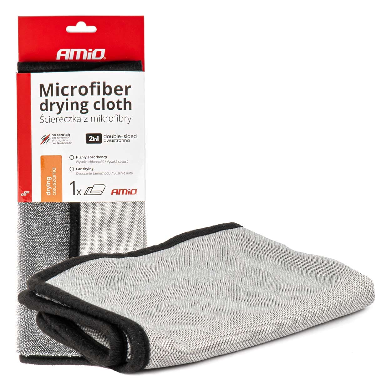 Mikrofiber brisača AMiO za sušenje avtomobila, 40x30 cm
