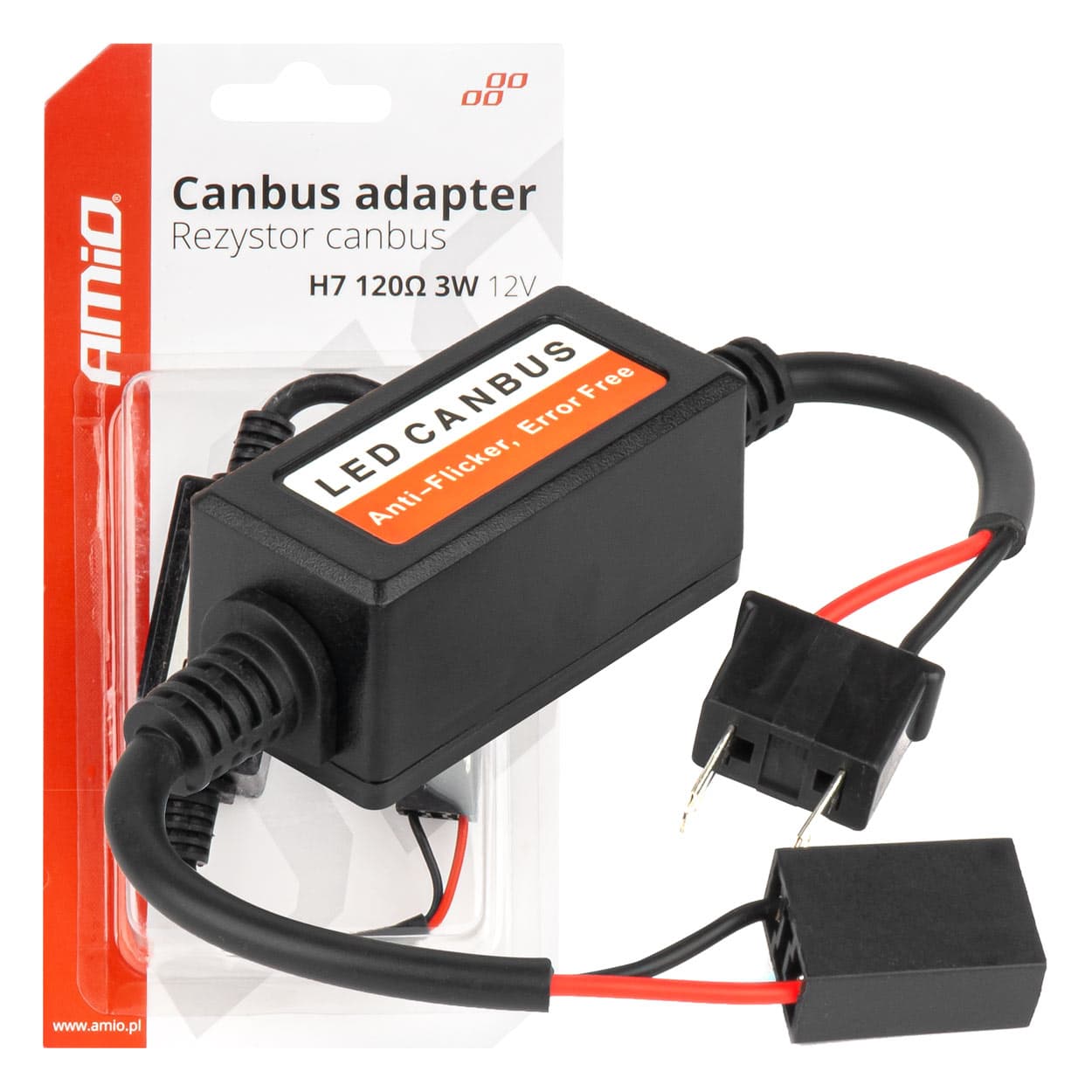 AMiO H7 LED Canbus uporovnik 3W 120ohm