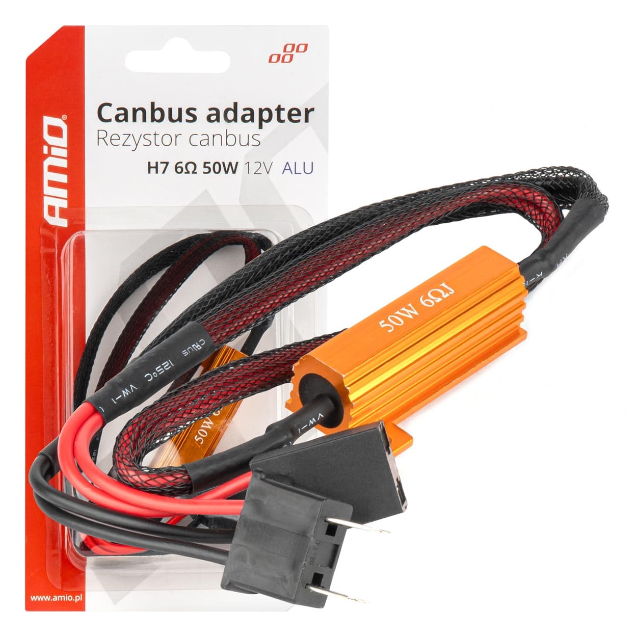 AMiO CANBUS uporovni upor za LED žarnice H7, 50W