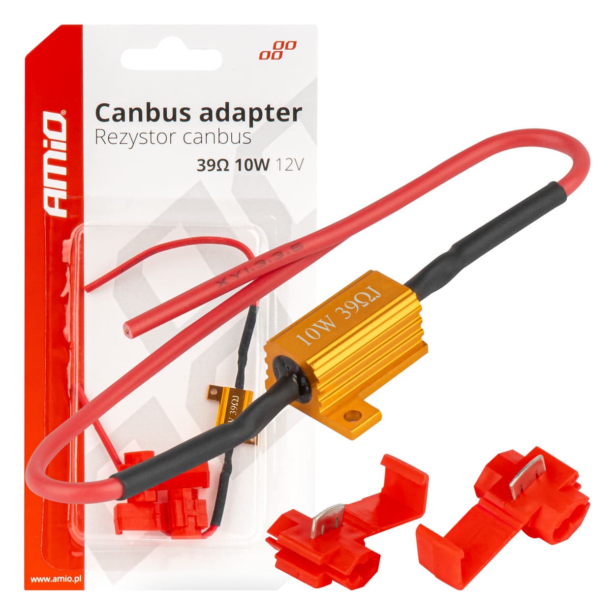 AMiO CANBUS uporovni upor za LED žarnice, 39Ω 10W