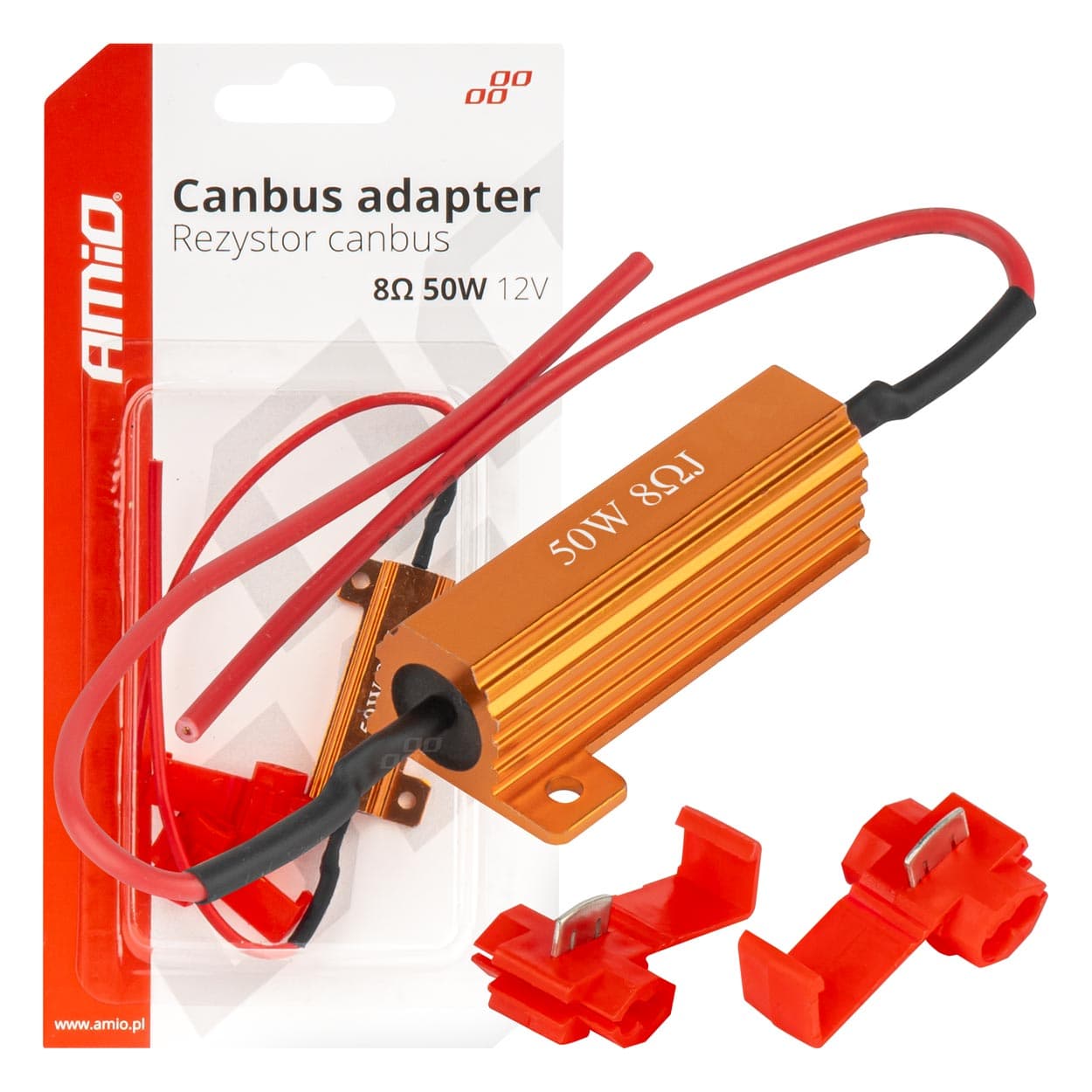 AMiO CANBUS uporovni upor za LED žarnice, 8Ω 50W