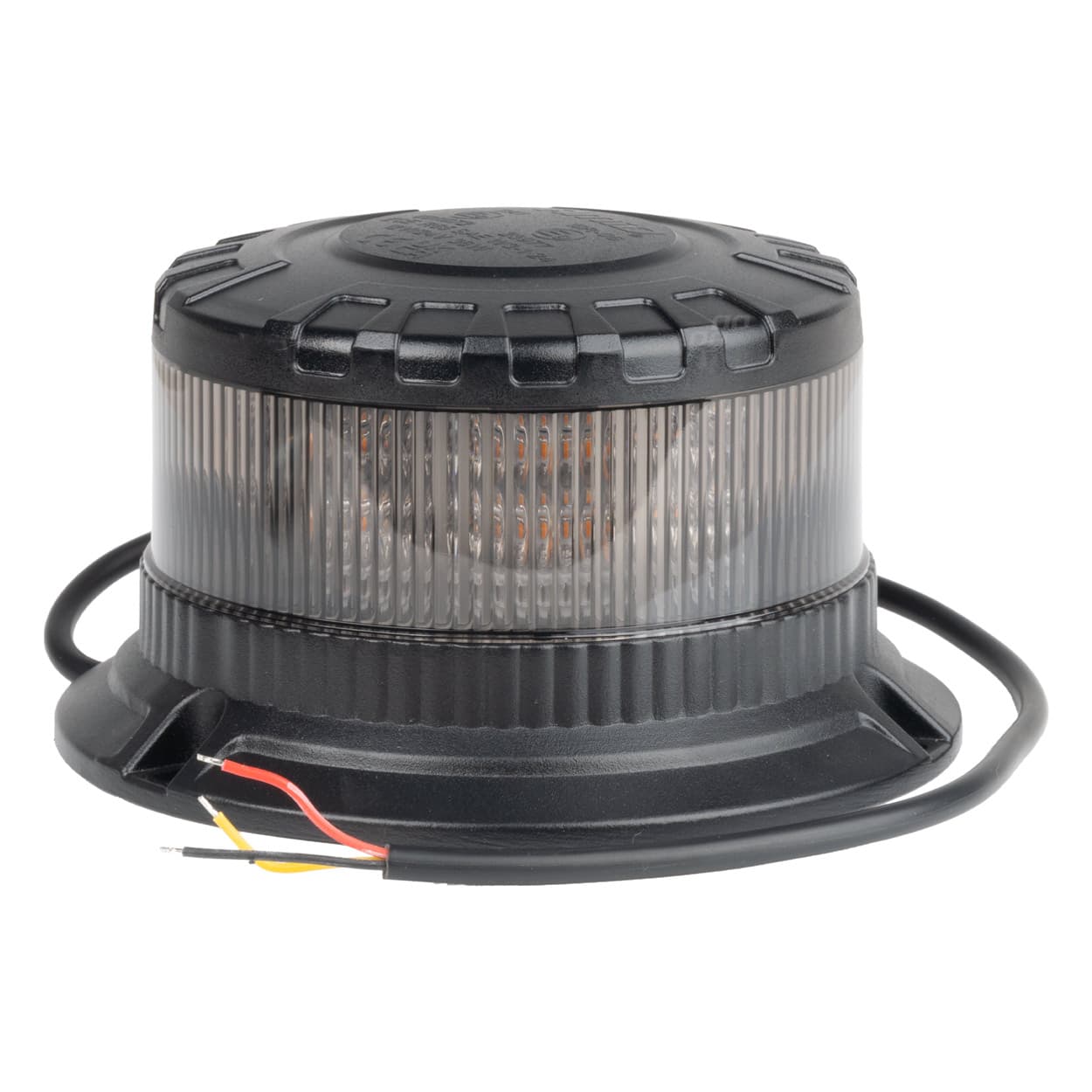 Opozorilna LED luč AMiO W28B s 3-vijačno montažo (12/24V), belo ohišje