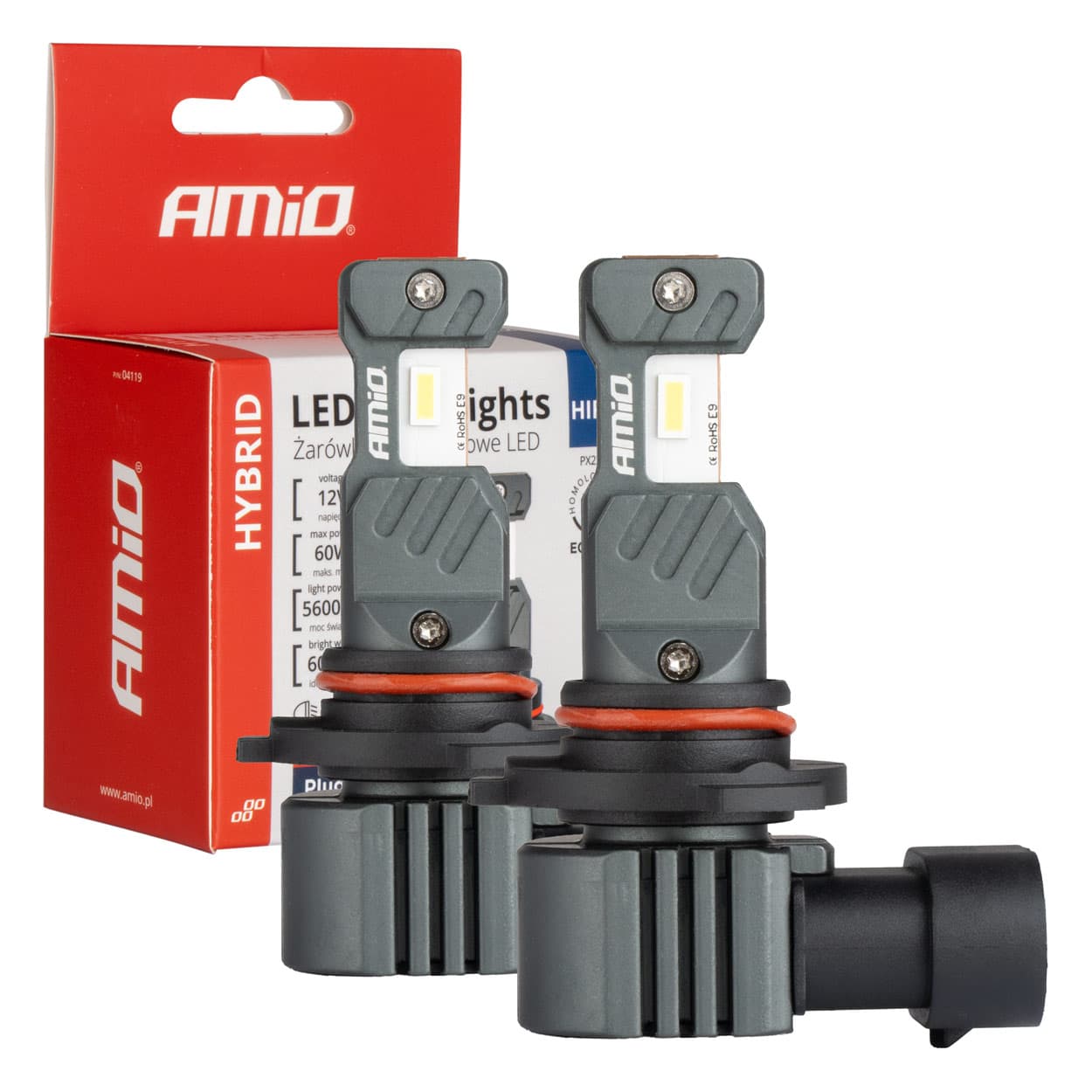 AMiO Hybrid HIR2 LED žarnice za avto, 6000K, Canbus, 60W