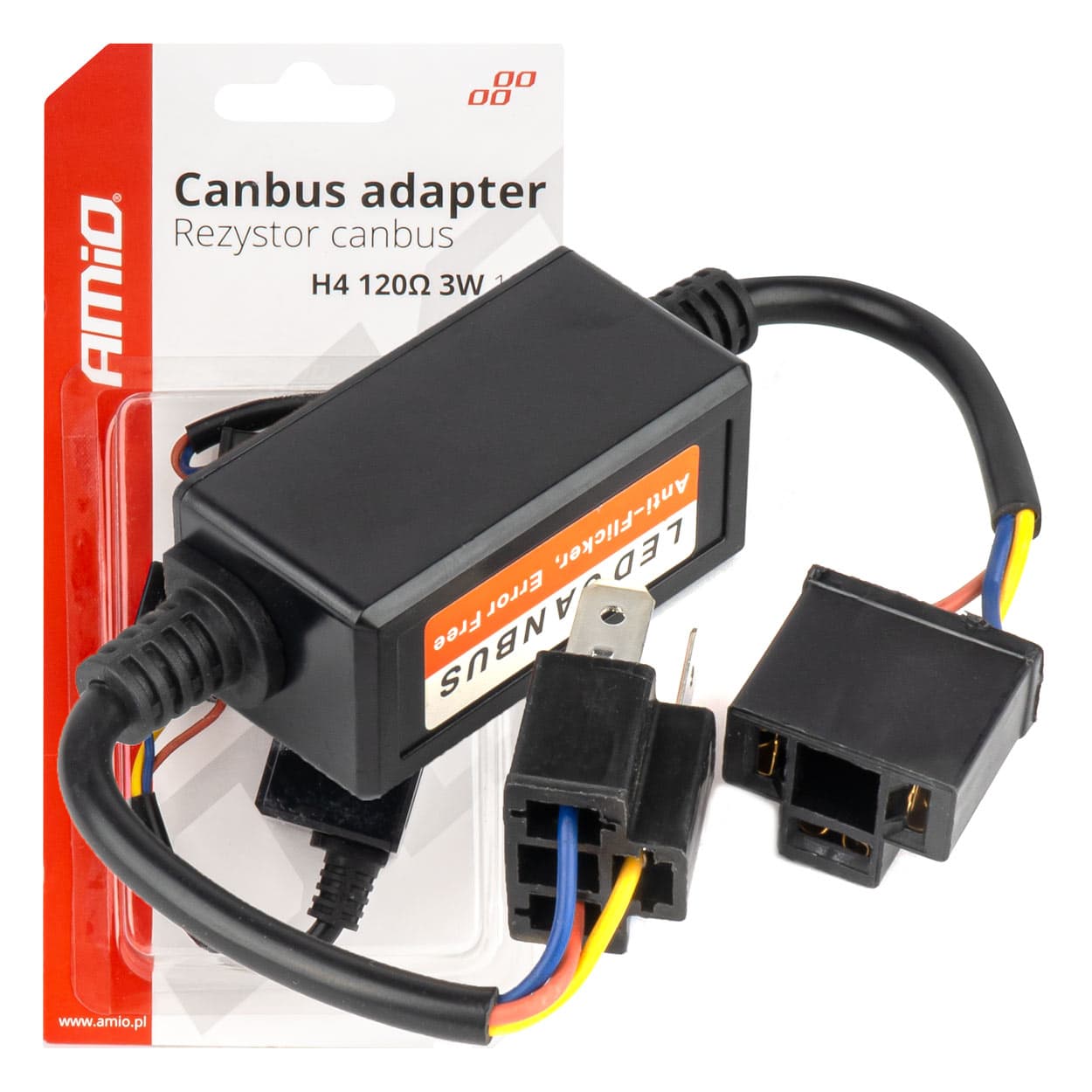 AMiO CANBUS uporovni upor za LED žarnice H4, 3W 120Ω