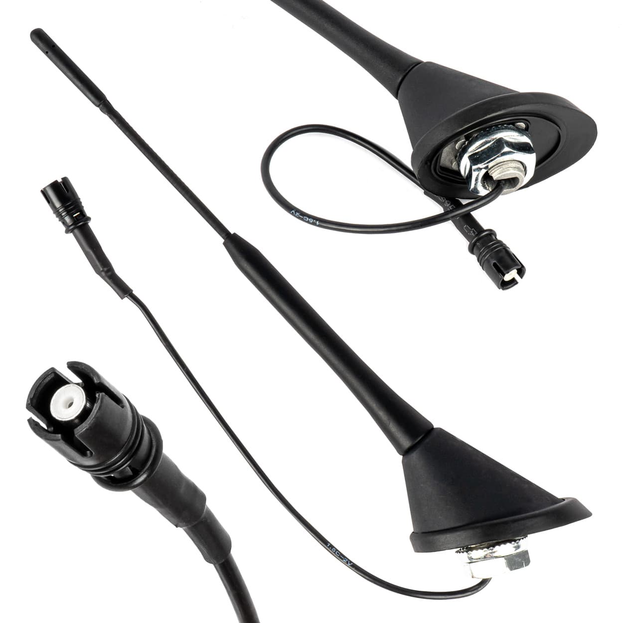 Avtomobilska antena AMiO ANT10 bat z ojačevalcem, RAKU-2, 25,4 cm