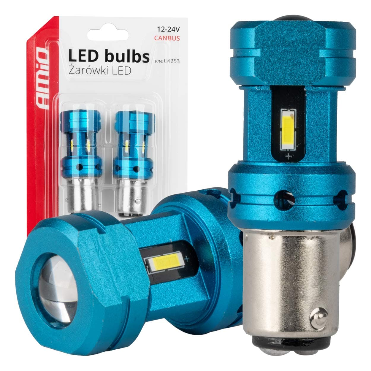 AMiO 1157 BAY15D LED žarnice CANBUS 4xSMD 1860 White (12V/24V)