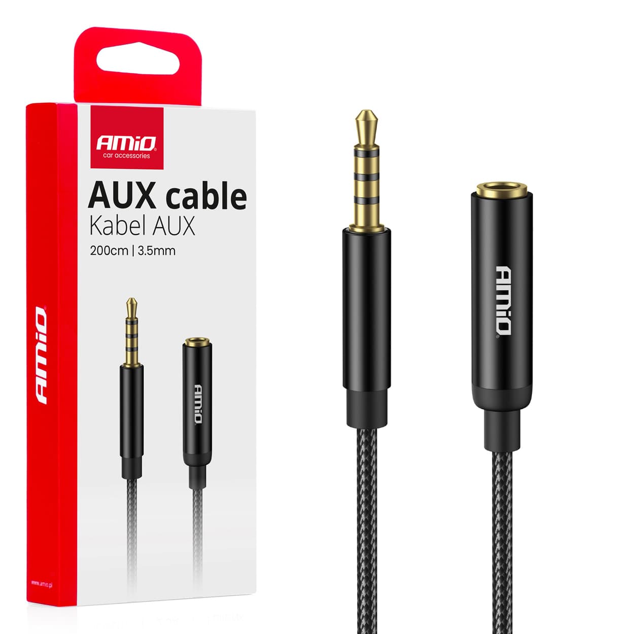 AMiO AUX podaljšek kabel 3.5mm Mini Jack, 2m