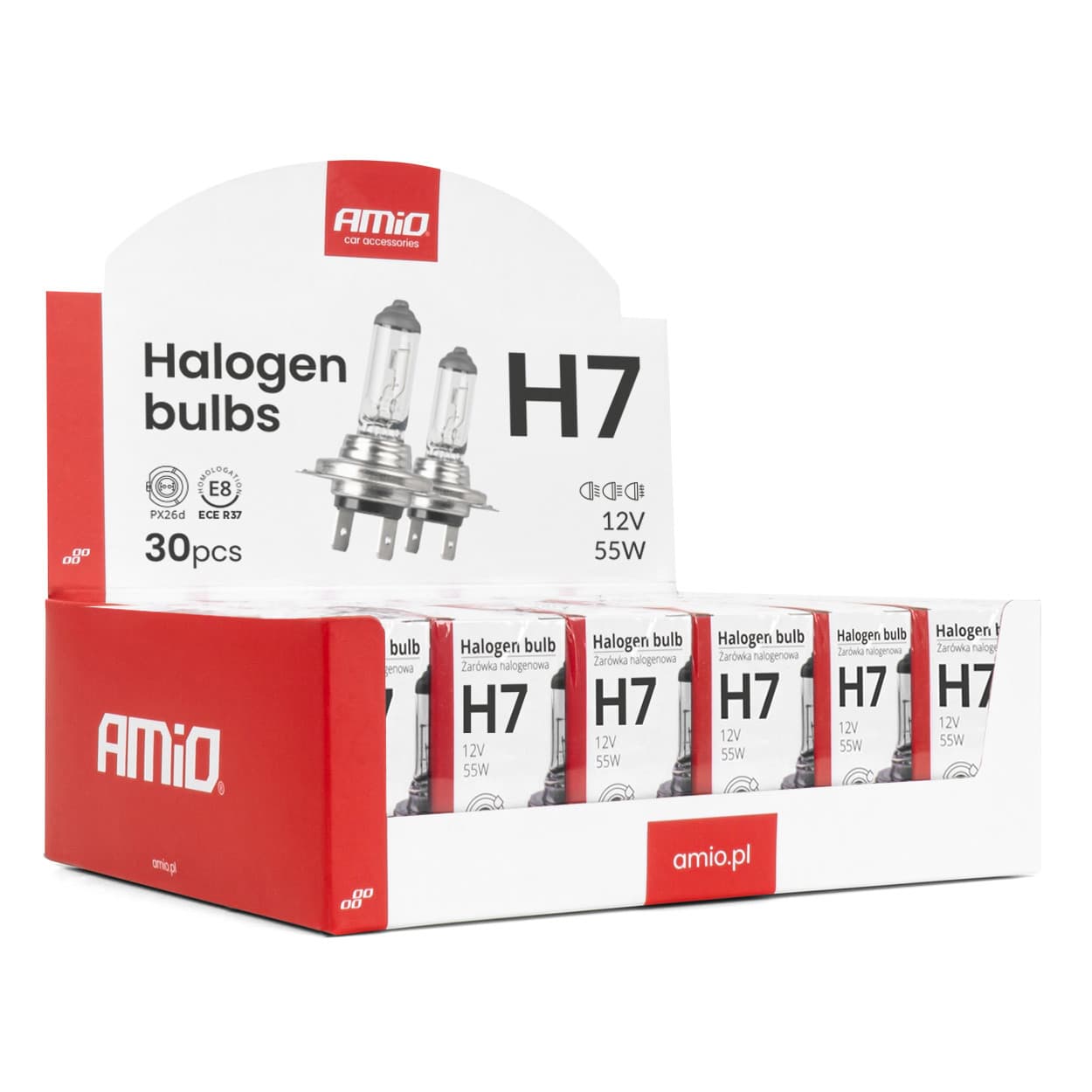 Komplet 30x H7 12V 55W UV žarnic AMiO