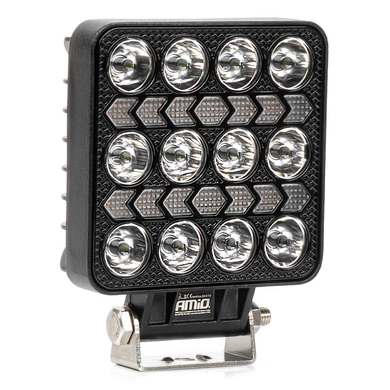 Delovna LED svetilka AMiO AWL75, 36W, 3600lm, 12/24V, z rumeno opozorilno lučjo