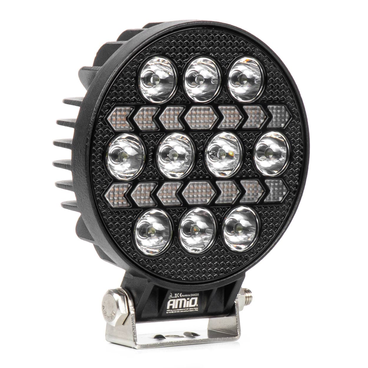 Delovna LED svetilka AMiO AWL76, 45W, 3000lm, 12/24V, z rumeno signalizacijo