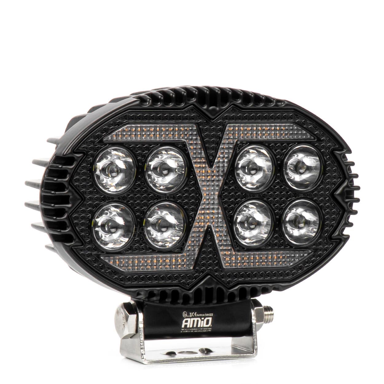 Delovna LED svetilka AMiO AWL78, 45W, 2400lm, 12/24V, SPOT snop, z rumeno opozorilno lučjo