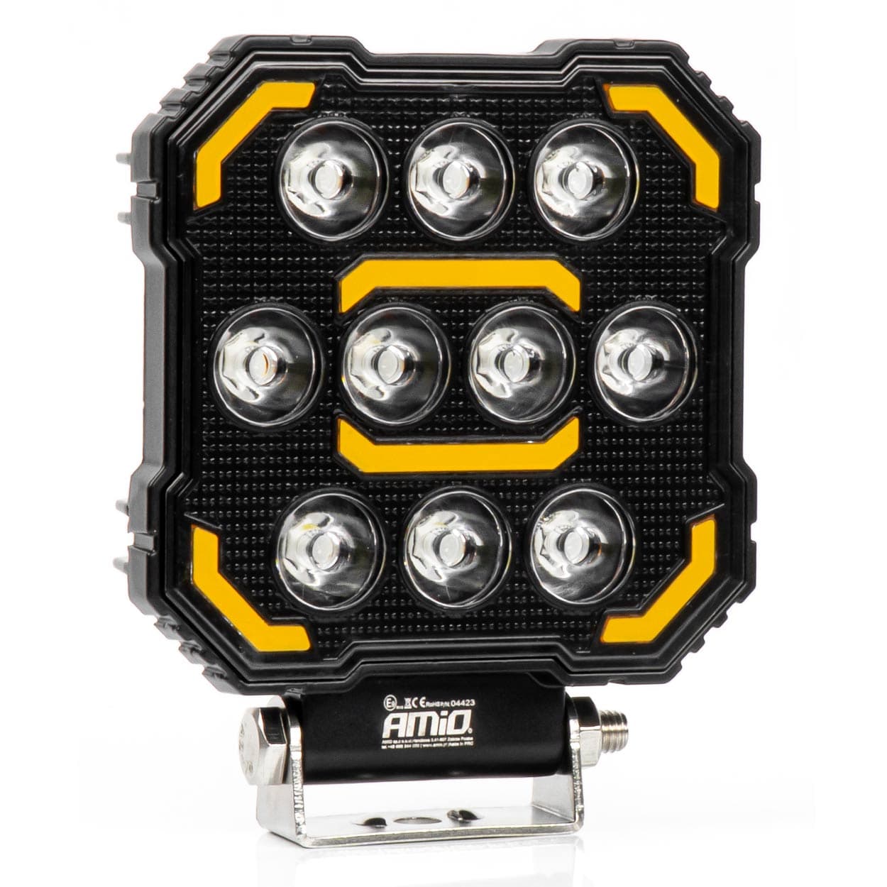 Delovna LED svetilka AMiO AWL79, 48W, 3000lm, 12/24V, SPOT snop, z rumeno signalizacijo