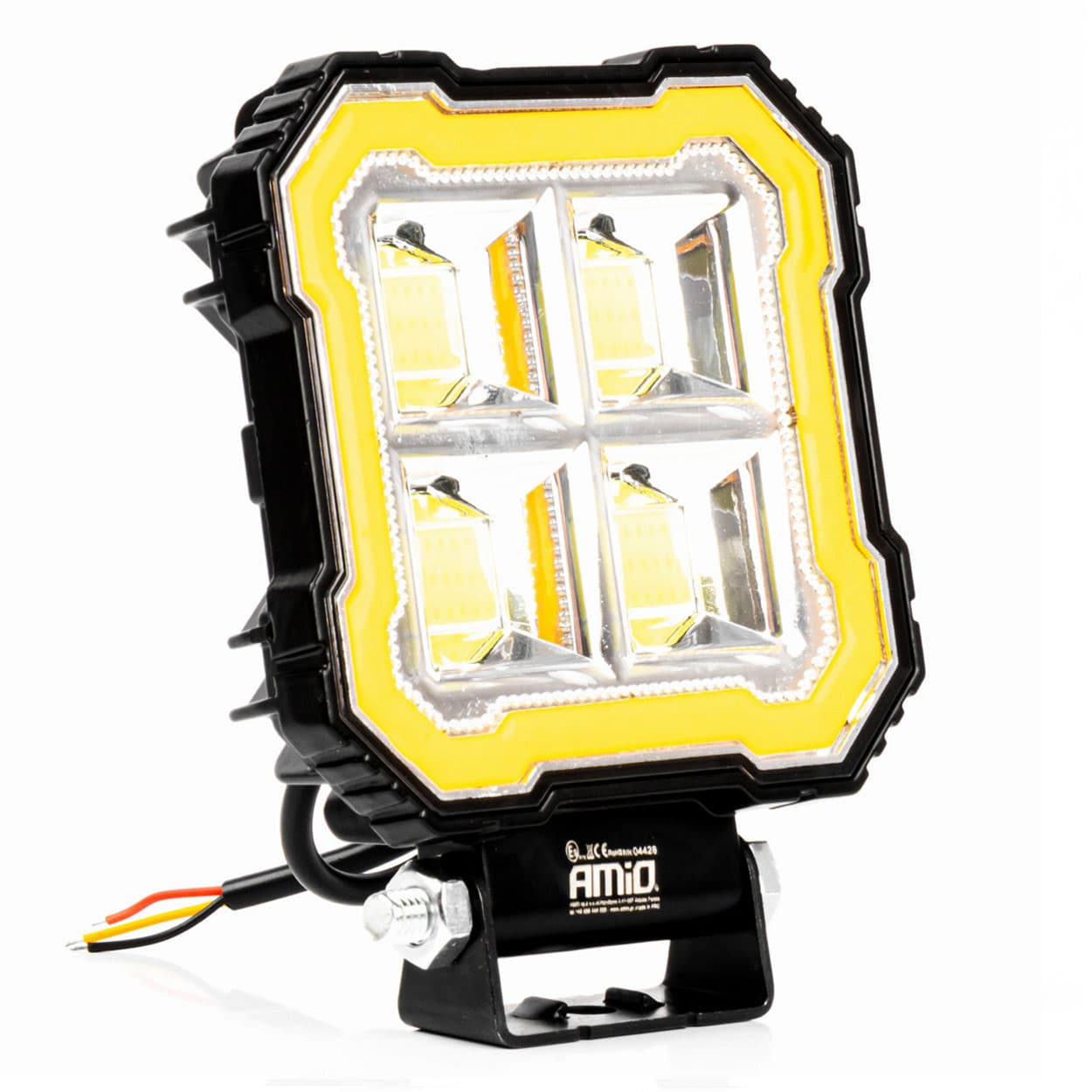 Delovna LED svetilka AMiO AWL84, 48W, 4800lm, 12/24V, FLOOD, rumena luč (stabilna)