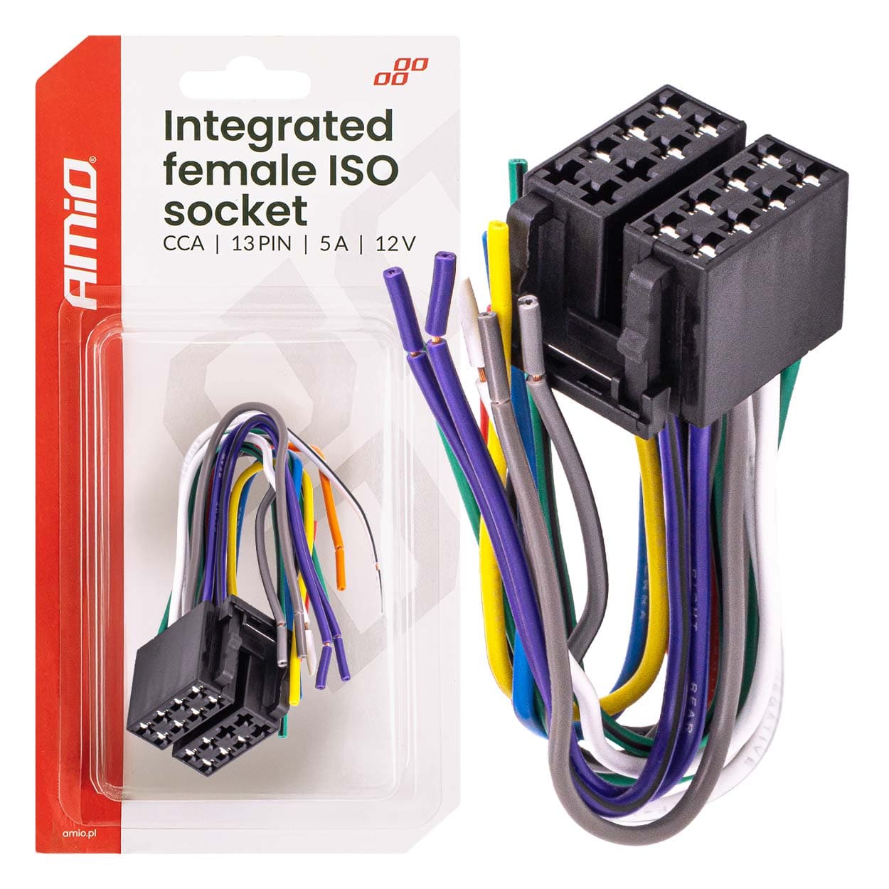 AMiO ISO priključek, ženski, 13-pin, CCA, 5 A, 12 V