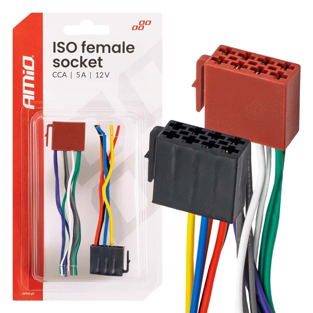 AMiO ISO priključek, ženski, CCA, 5 A, 12 V
