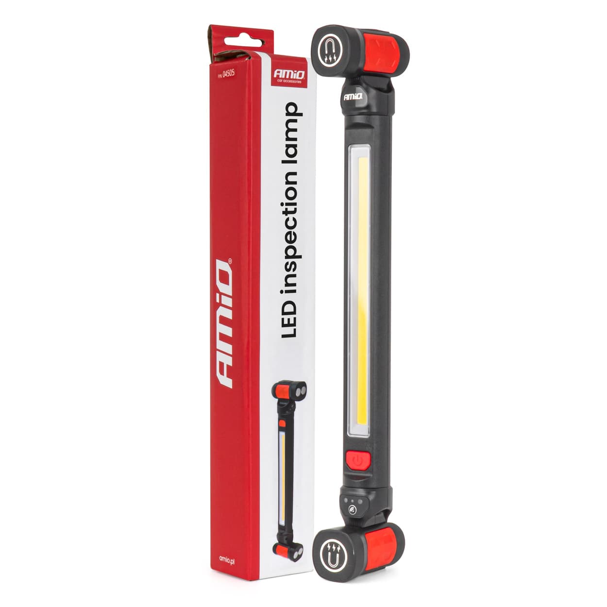 AMiO LED COB podstropna inspekcijska svetilka, 10W, 4400mAh, 1000lm