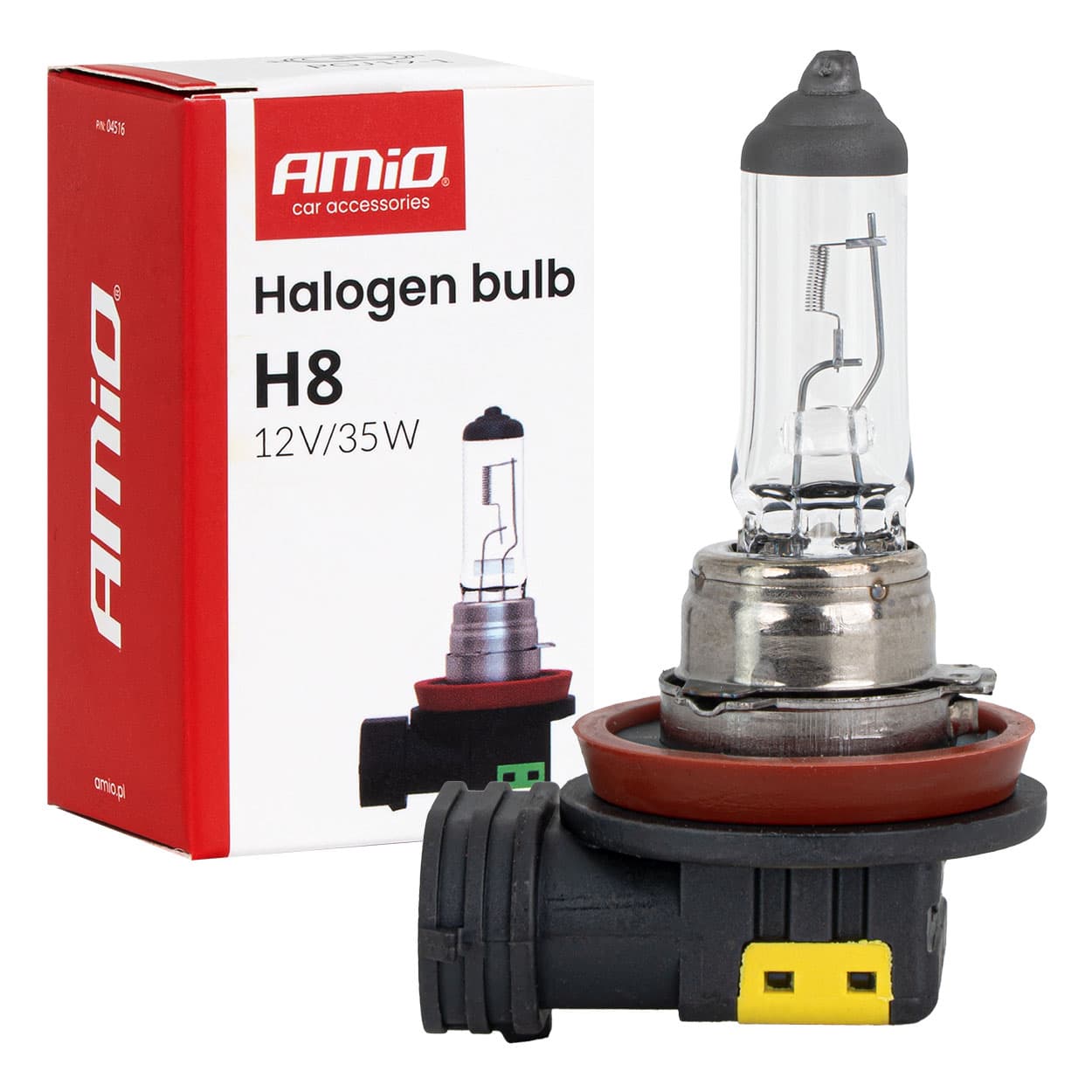 Halogenska žarnica AMiO H8, 12V, 35W, PGJ19-1