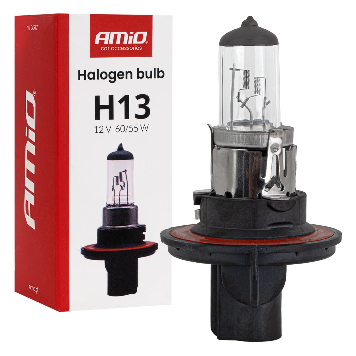 Halogenska žarnica AMiO H13, 12V, 60/55W, PJ26.4t