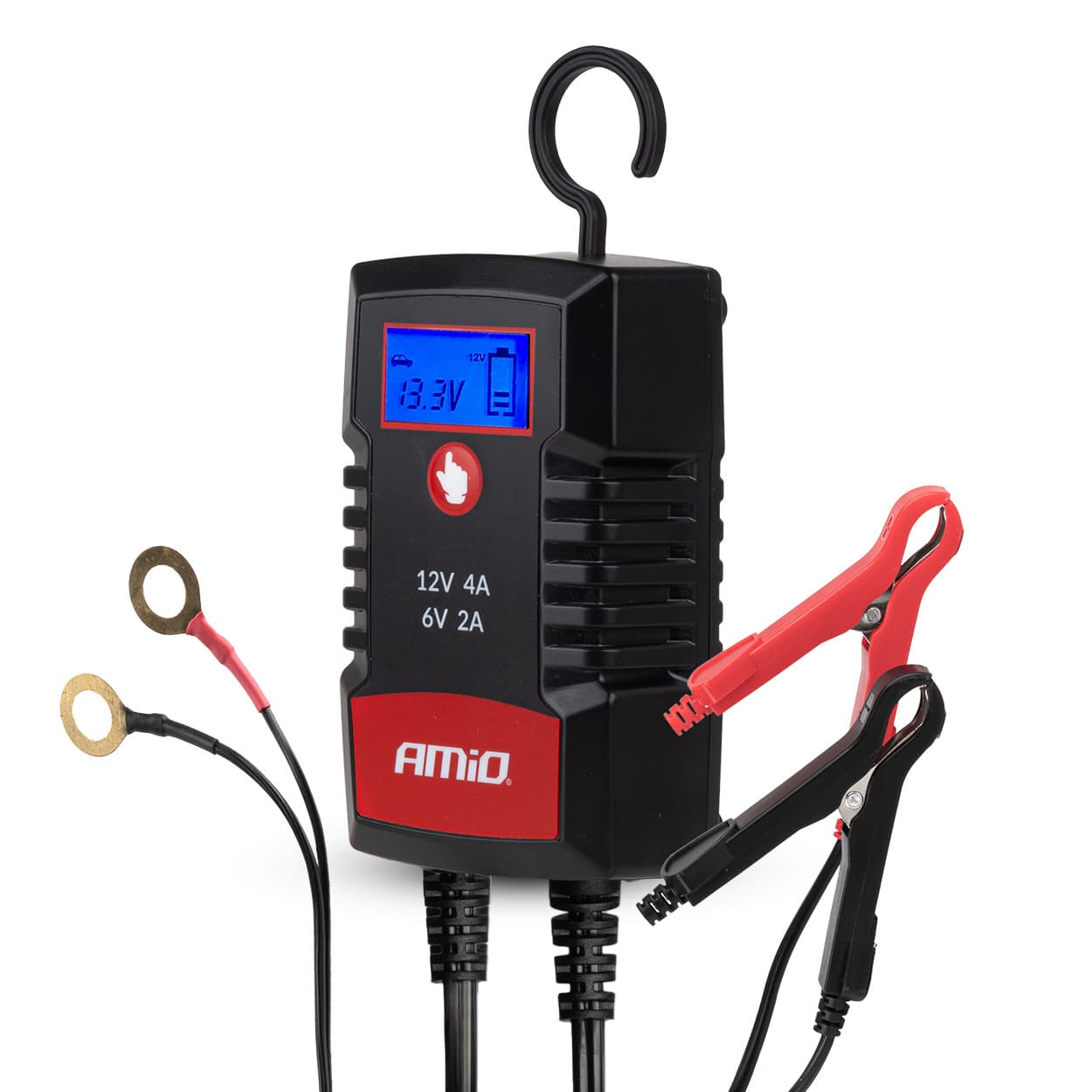 Digitalni polnilnik AMiO PRO HOOK AMiO-04531, 4A, 6V/12V (SLA, LFP)
